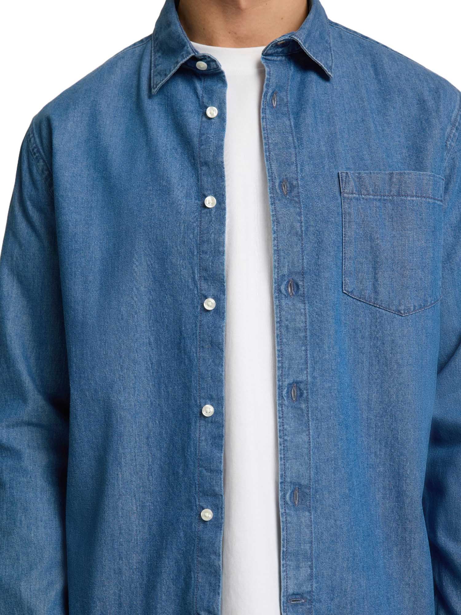 Selected Homme Black Regclaus Carlo Denim Camicie Uomo | 16097482 - Image 4