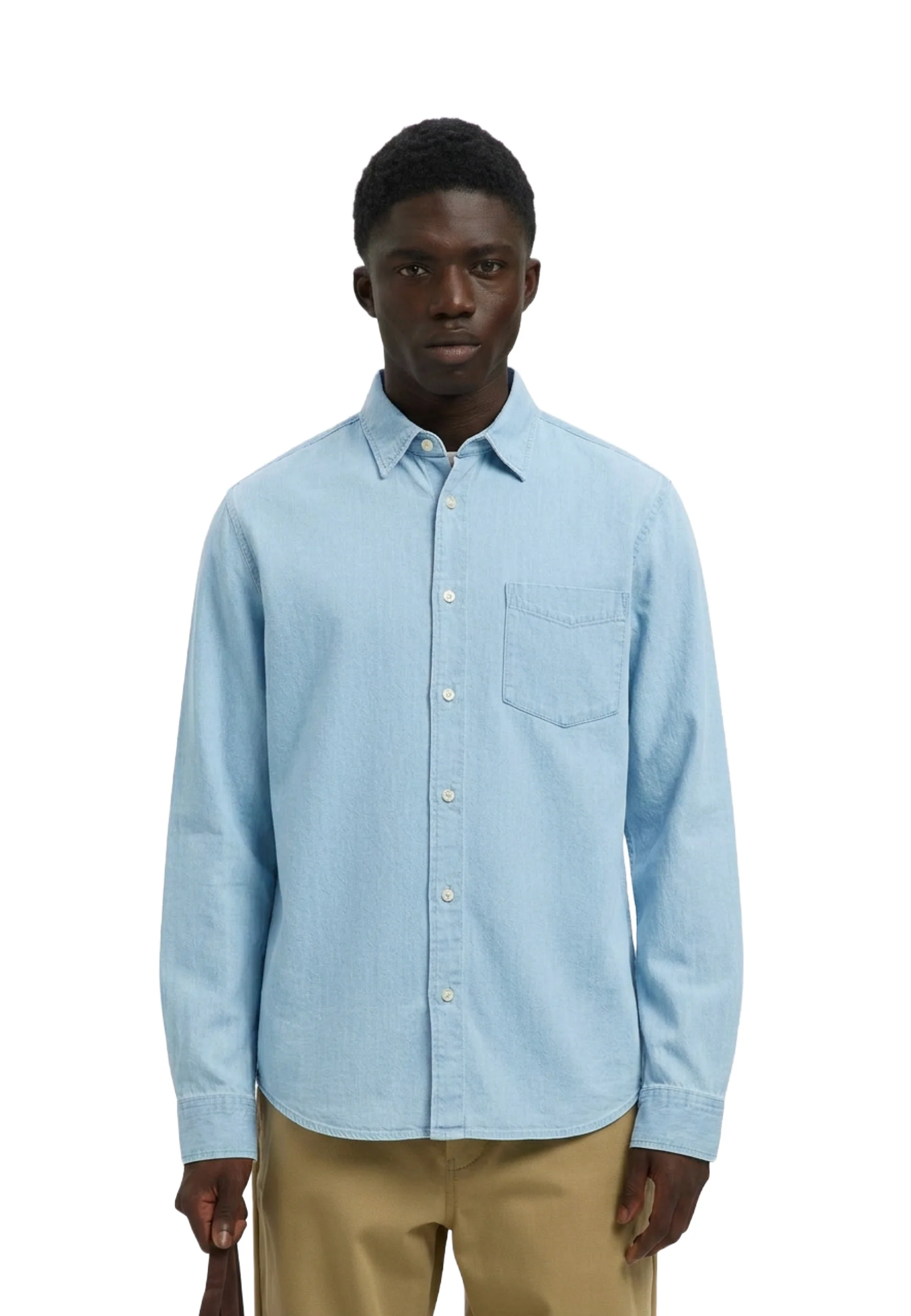 Selected Homme Black Regclaus Carlo Denim Camicie Uomo | 16097482 - Image 6