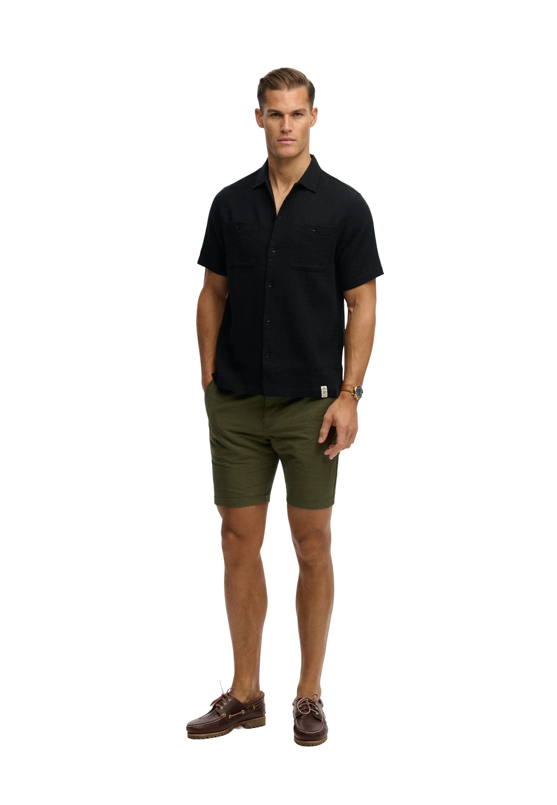 Superdry Merchant Textured Camicie Uomo | M4011123A - Image 4