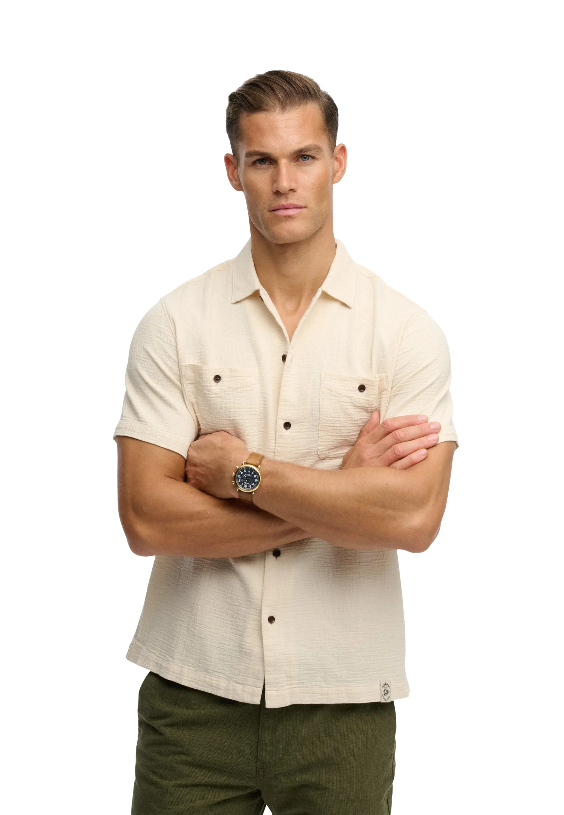 Superdry Merchant Textured Camicie Uomo | M4011123A - Image 8