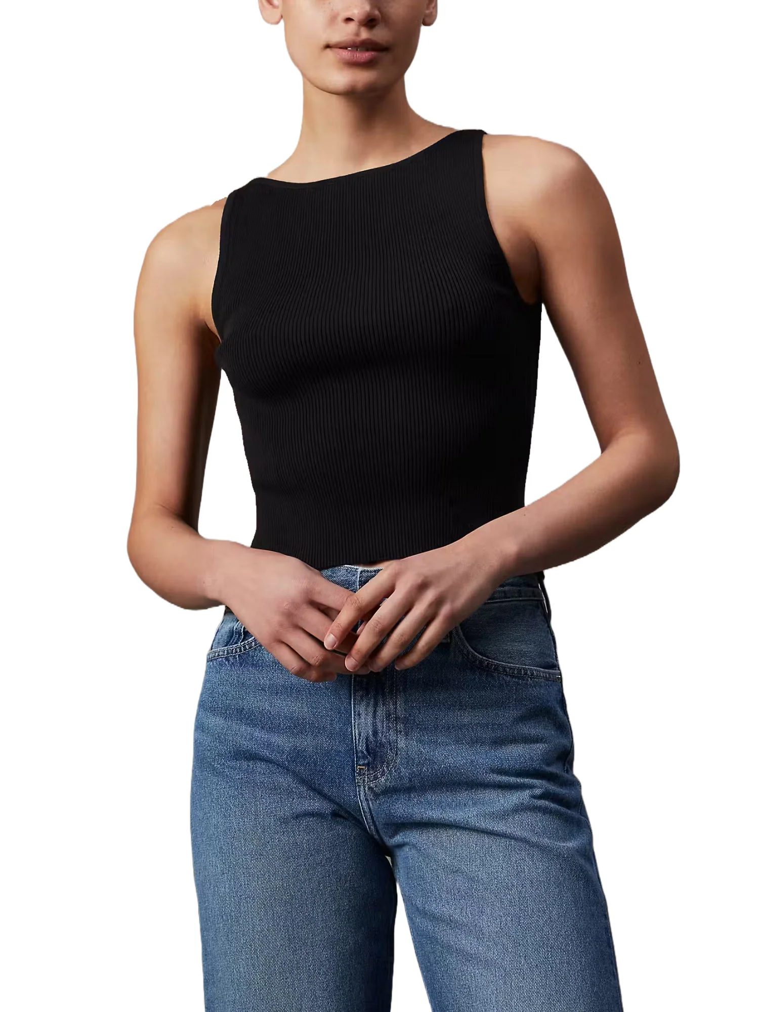 Calvin Klein Jeans Top E Canotte Donna | J20J224810 - Image 4