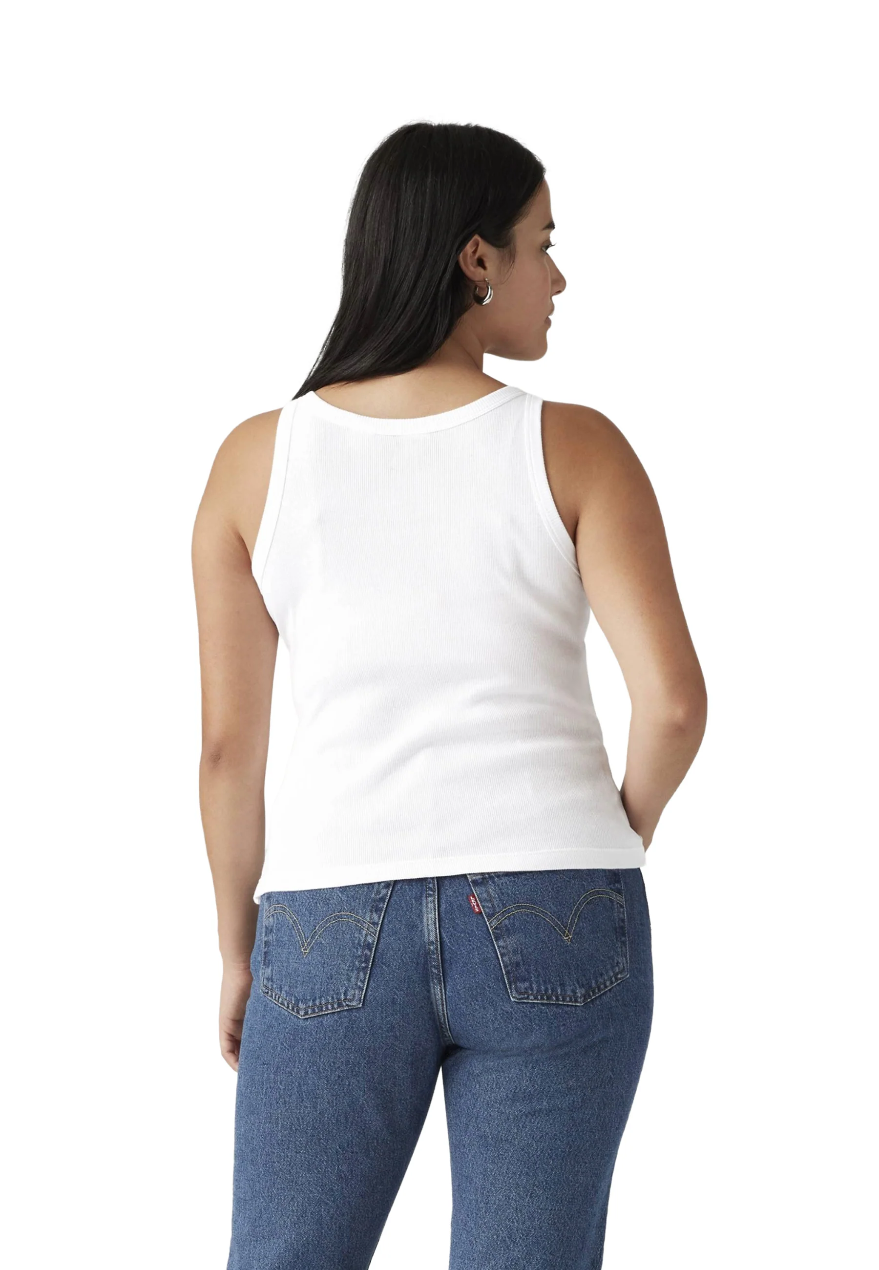 Levi's Racer Tank White Top E Canotte Donna | A3381-0000 - Image 3