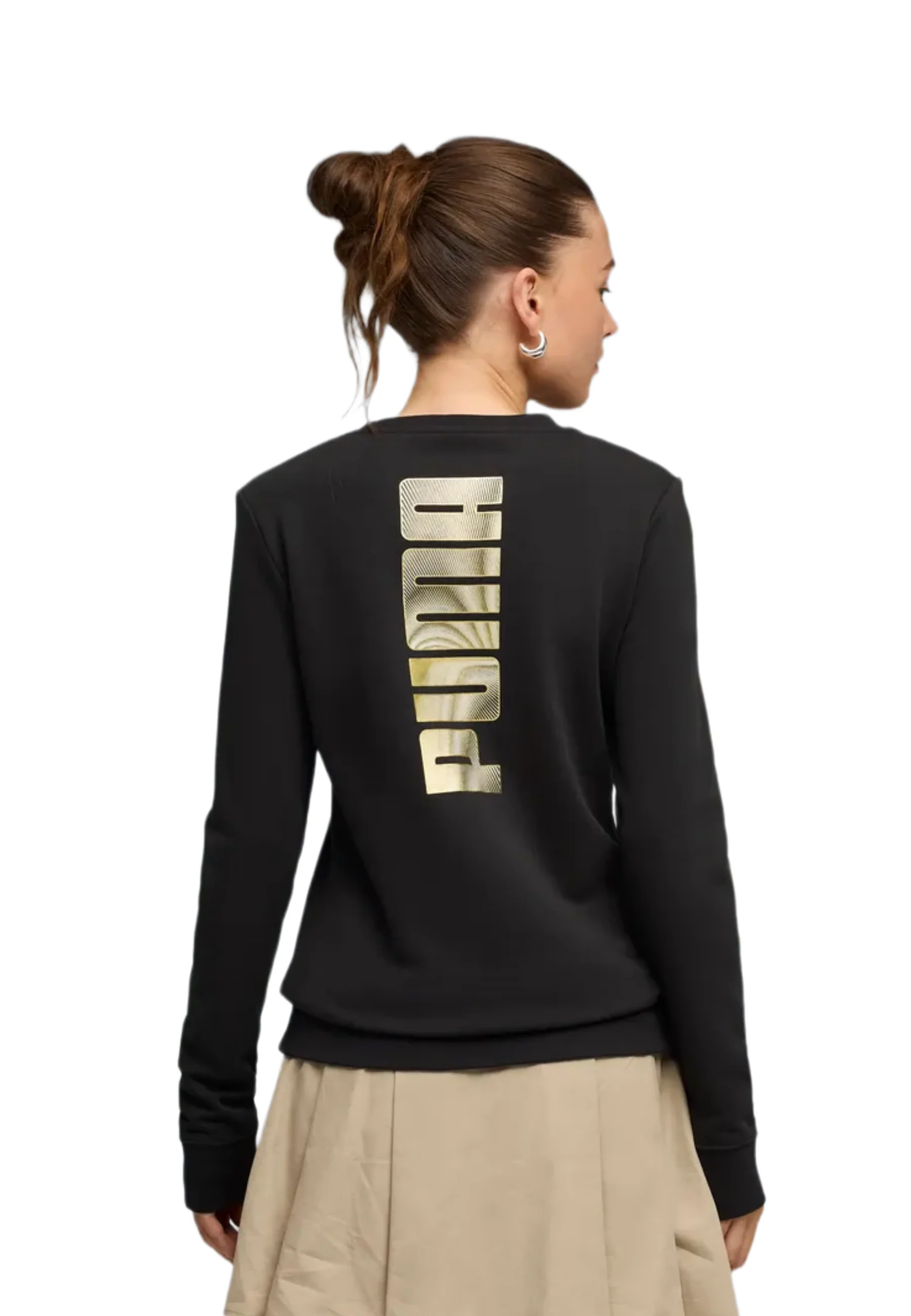 Puma Ess Logo Lab Metalli Felpe Donna | 691825 - Image 3