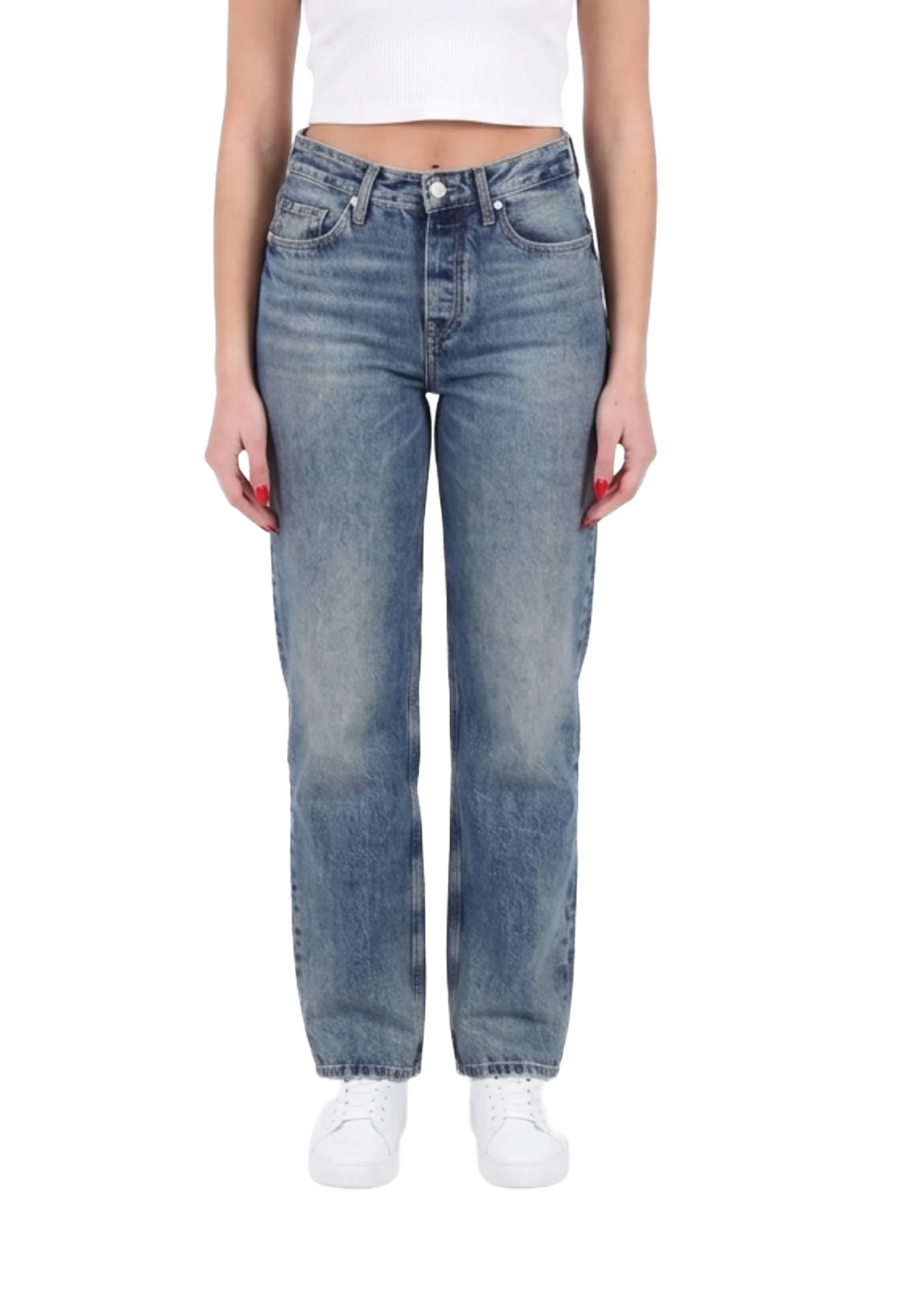 Tommy Hilfiger Loose Straight Jeans Donna | WW0WW42798 - Image 4