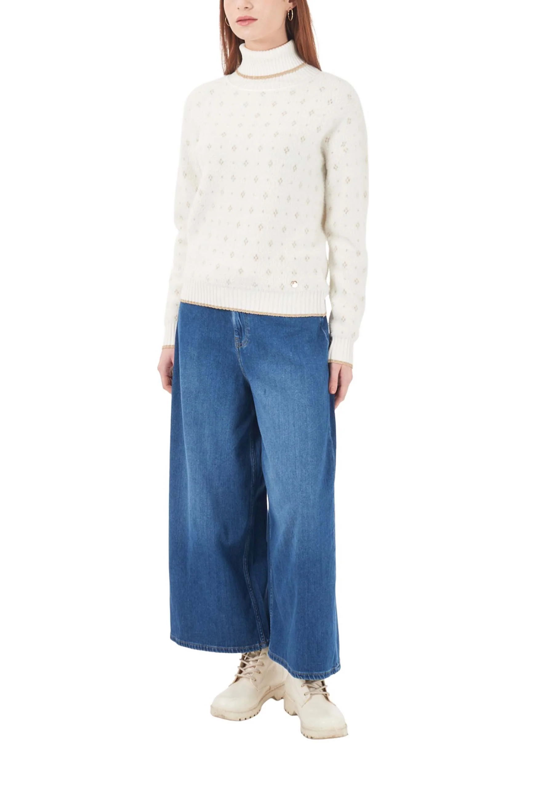 Yes-zee Maglia A Collo Alto Donna | M010 IS00 - Image 2