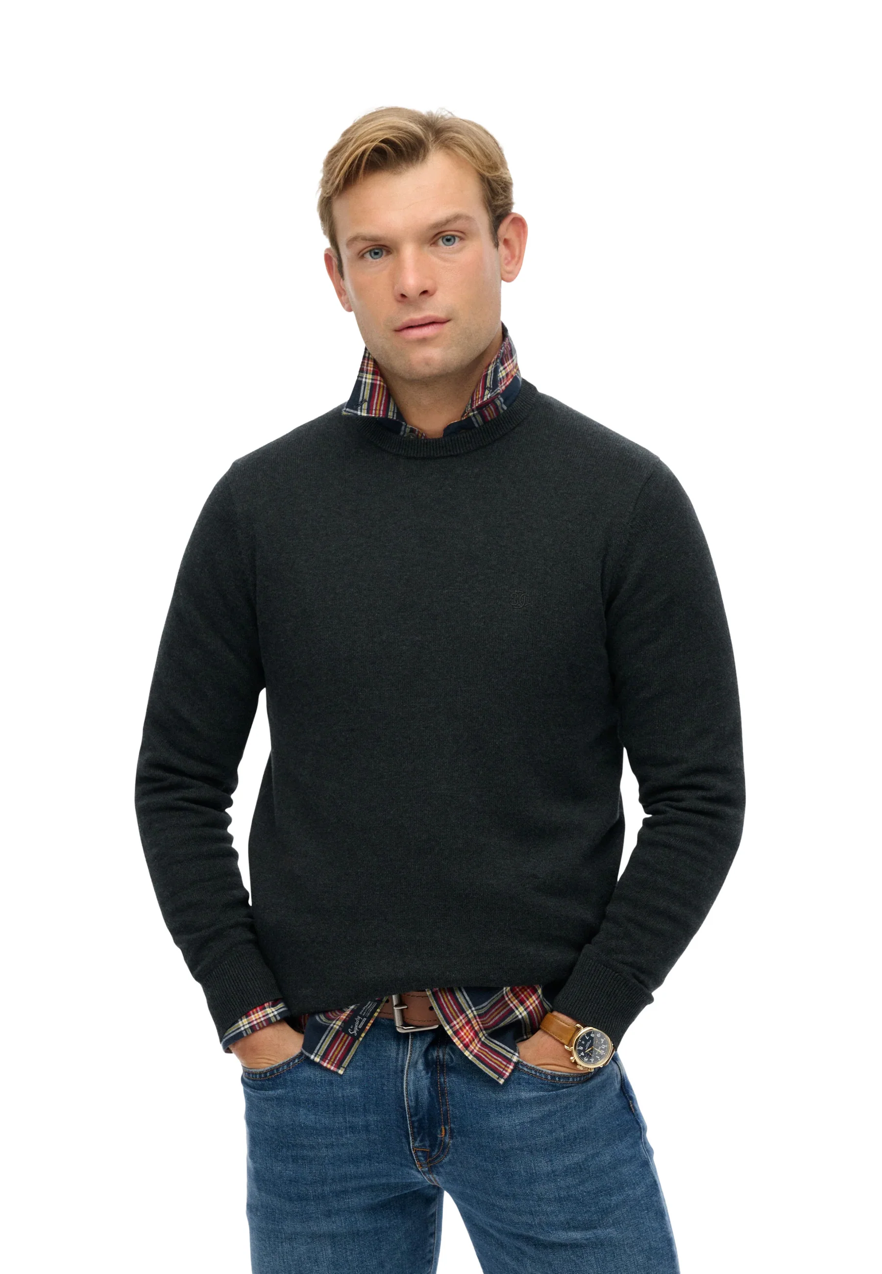 Superdry Essentials Cotton Maglioncini Uomo | M6110691A - Image 2