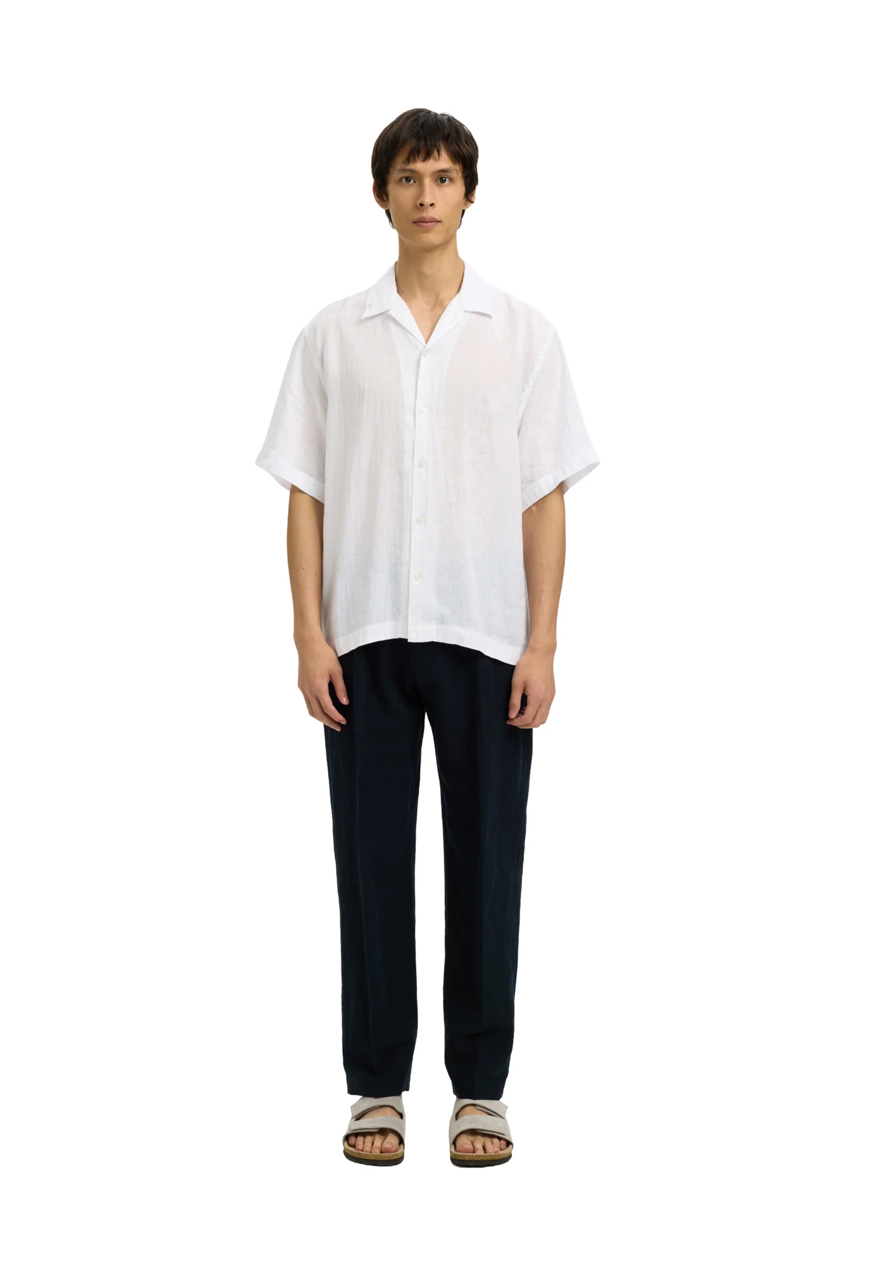 Selected Homme Black Slm196-straight Leroy Pantaloni Uomo | 16096224 - Image 3