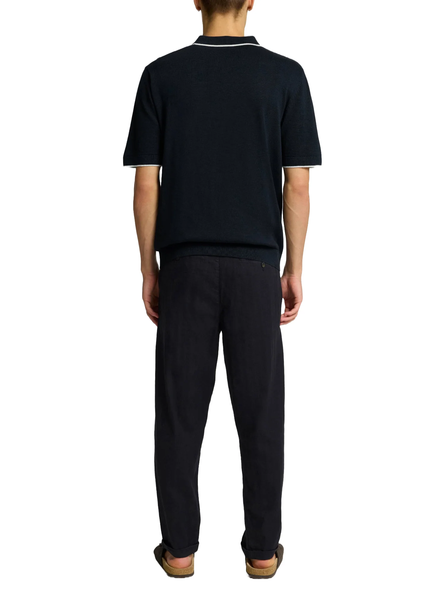 Selected Homme Black Polo Uomo | 16096391 - Image 7