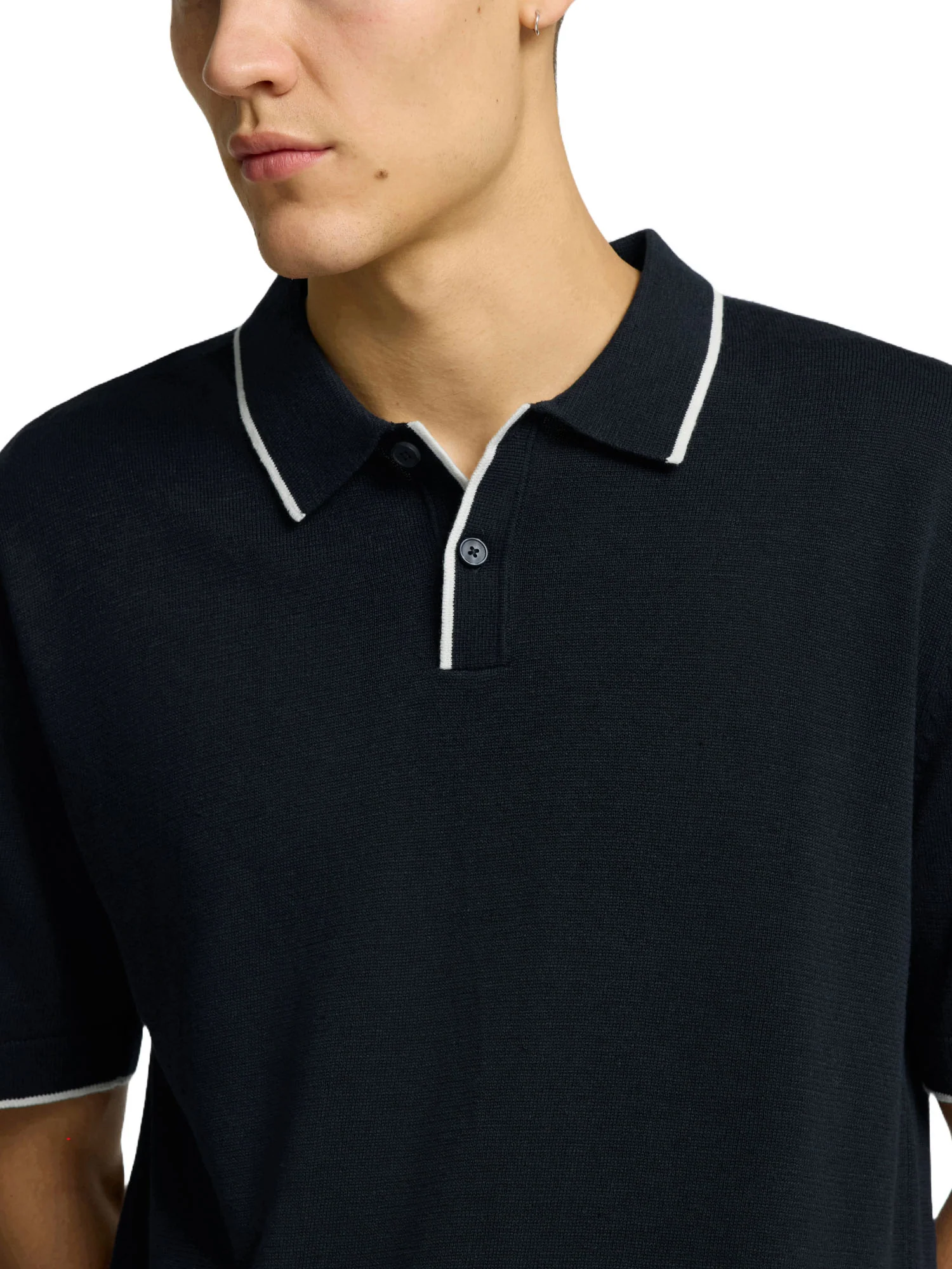 Selected Homme Black Polo Uomo | 16096391 - Image 8