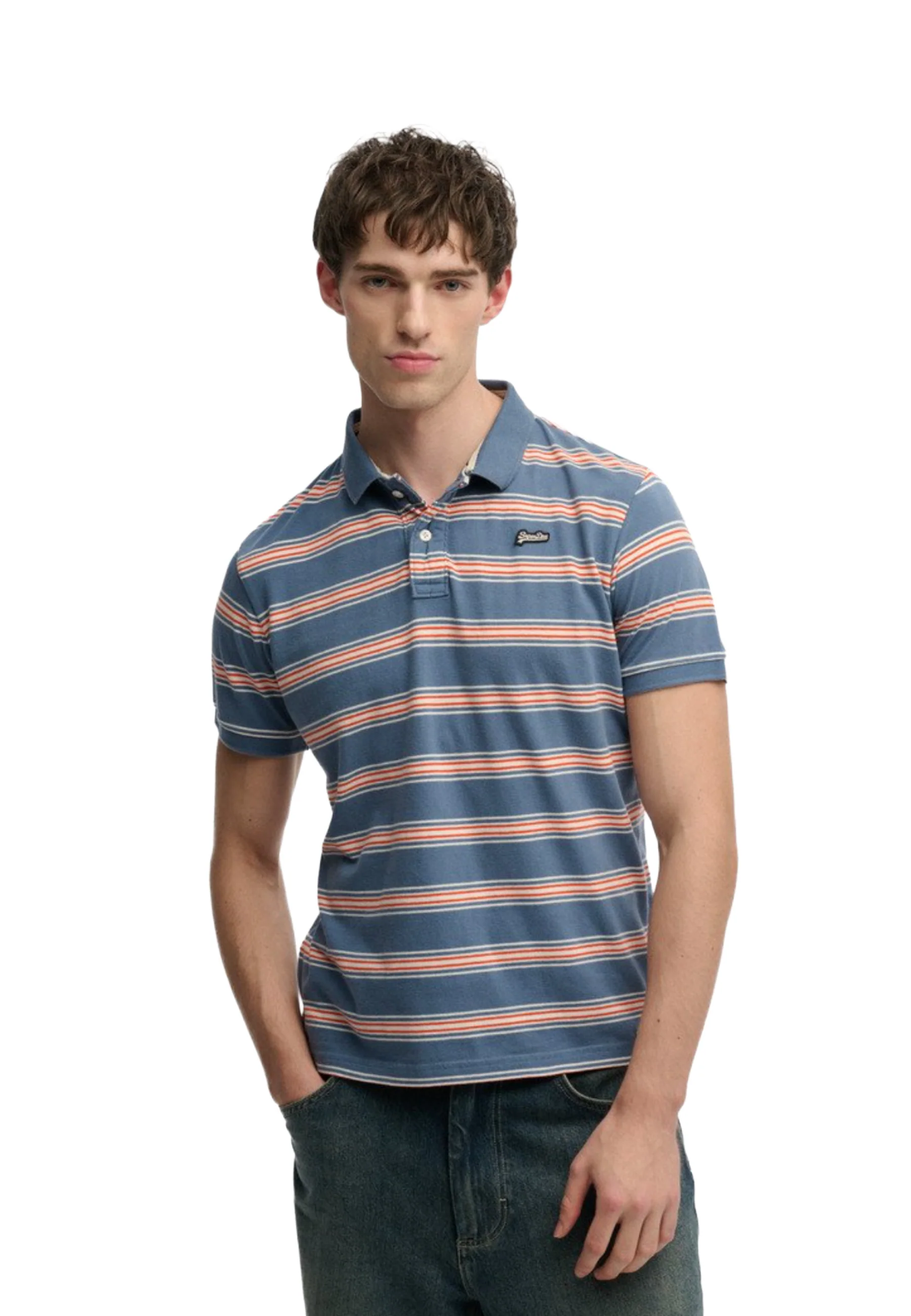 Superdry Vintage Stripe Polo Uomo | M1110464A - Image 2