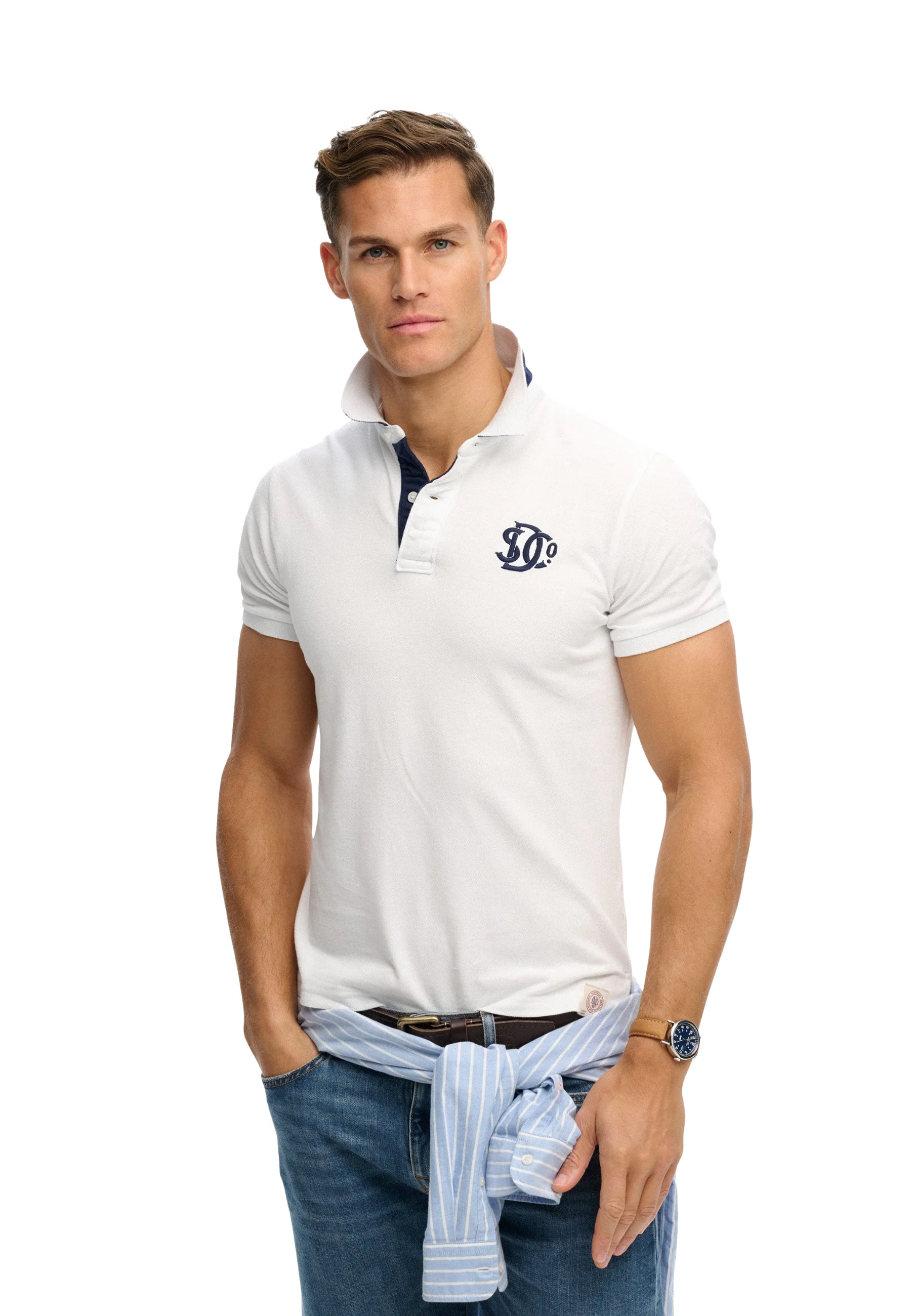 Superdry Pique Monogram Polo Uomo | M1110465A - Image 8