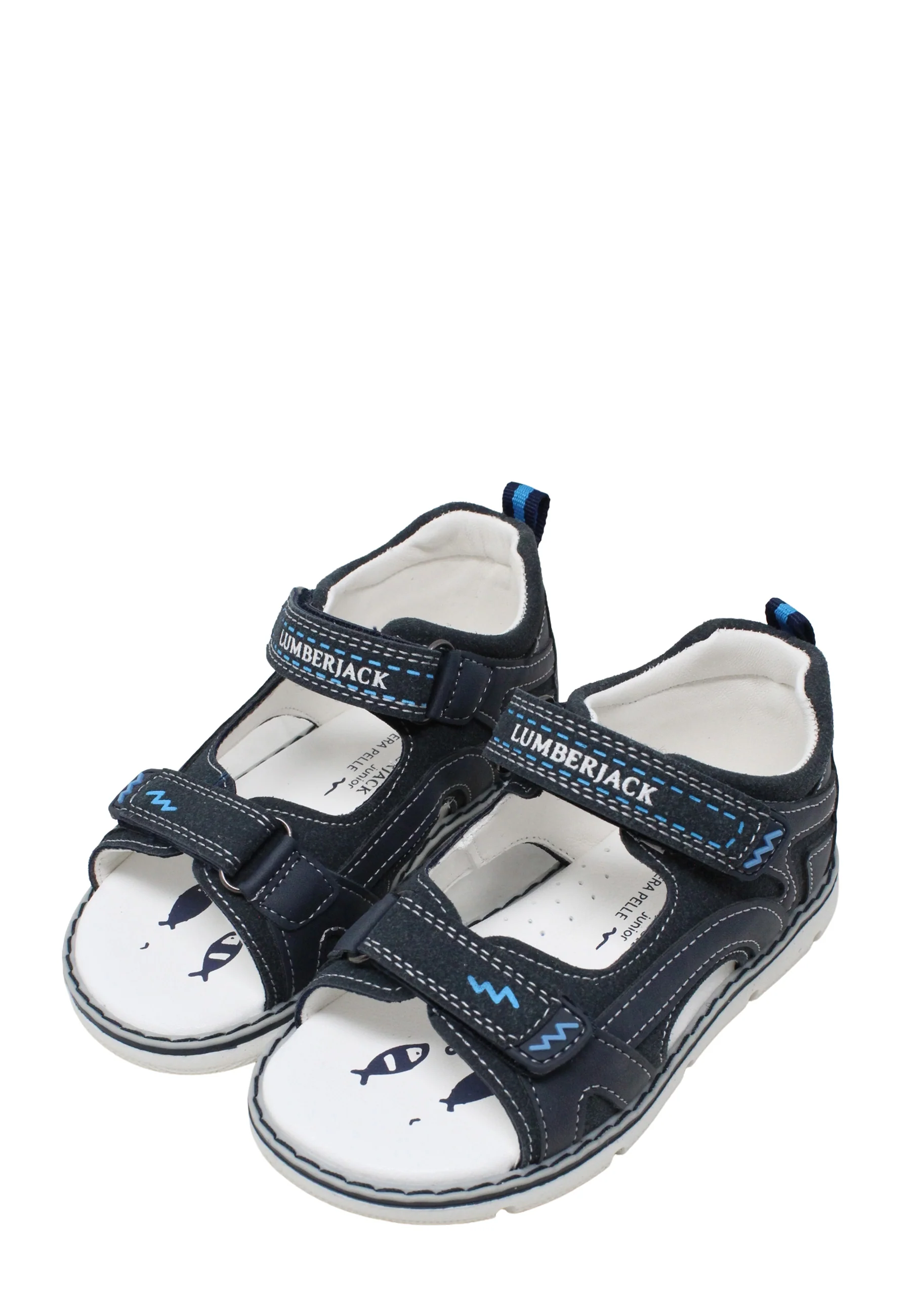 Lumberjack Tomy Navy Blue Sandali Con Strappi Bambini | 102268200 - Image 2