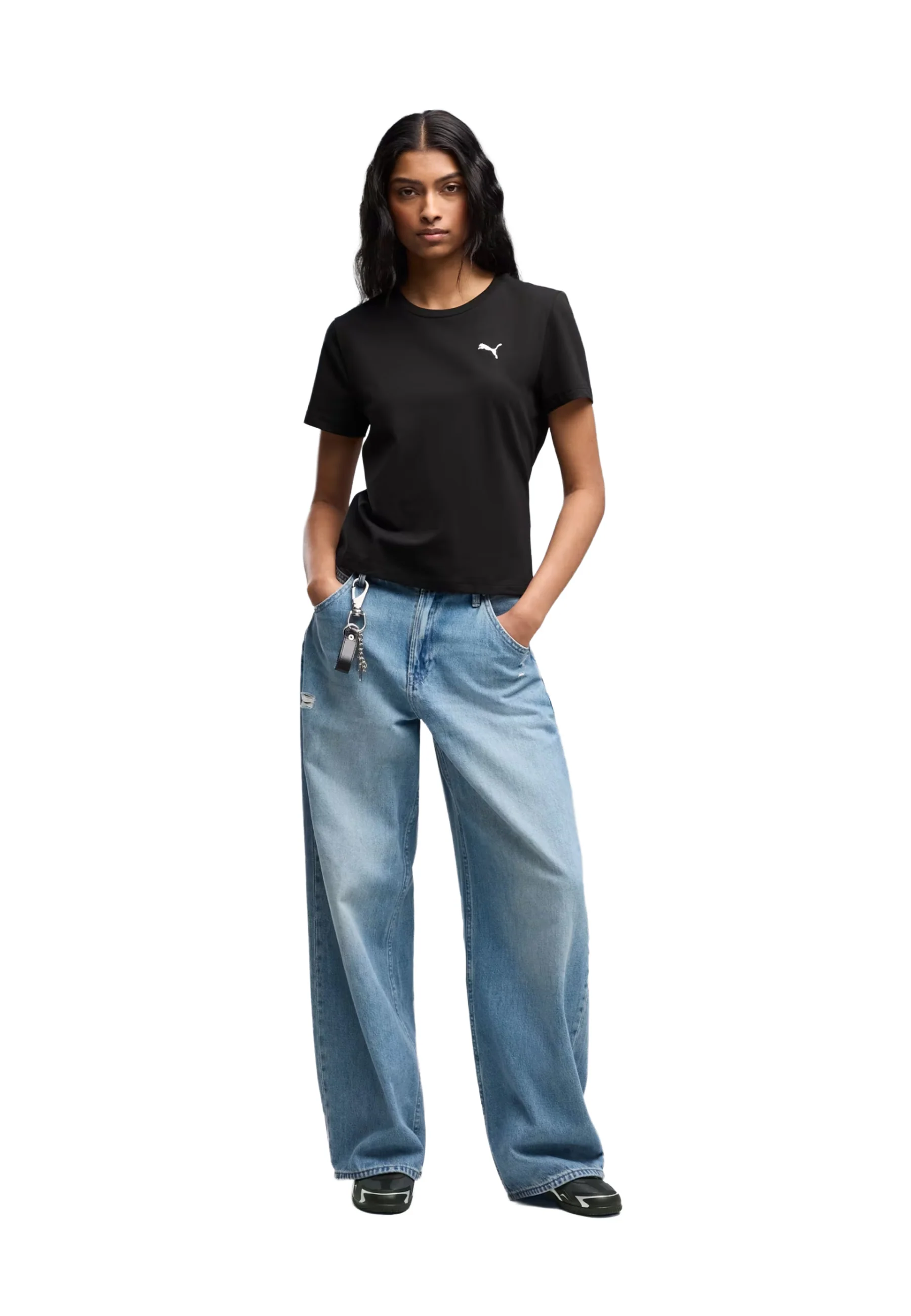 Puma Wardrobe Ess Slim Te T-shirt Donna | 629742 - Image 4