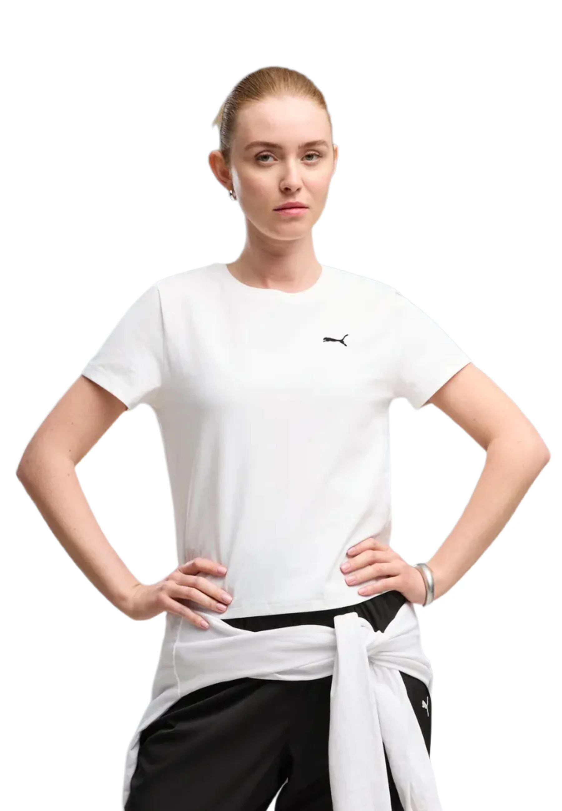 Puma Wardrobe Ess Slim Te T-shirt Donna | 629742 - Image 6
