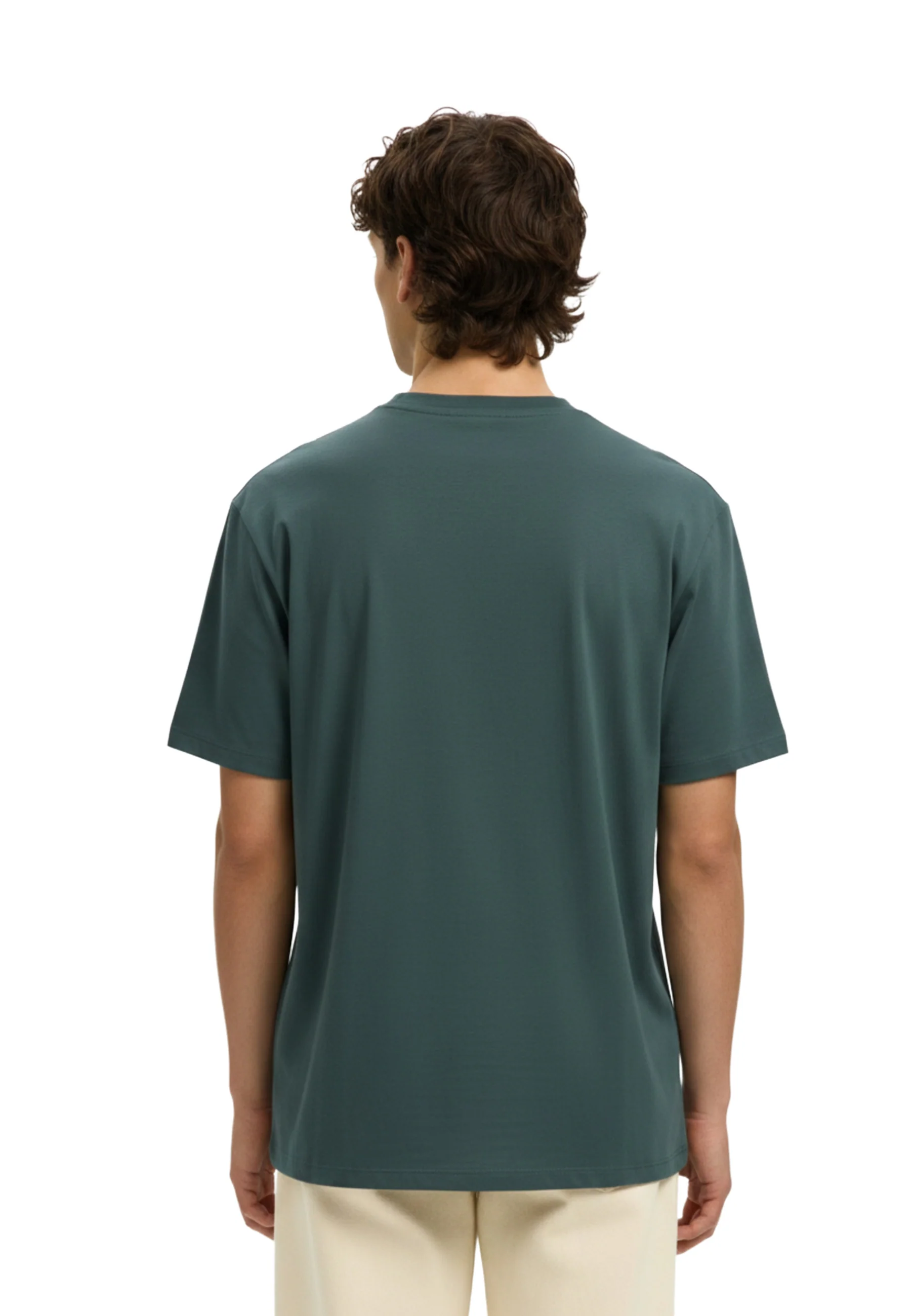 Selected Homme Black Slmatlas Ss O-neck T-shirt Uomo | 16100145 - Image 3