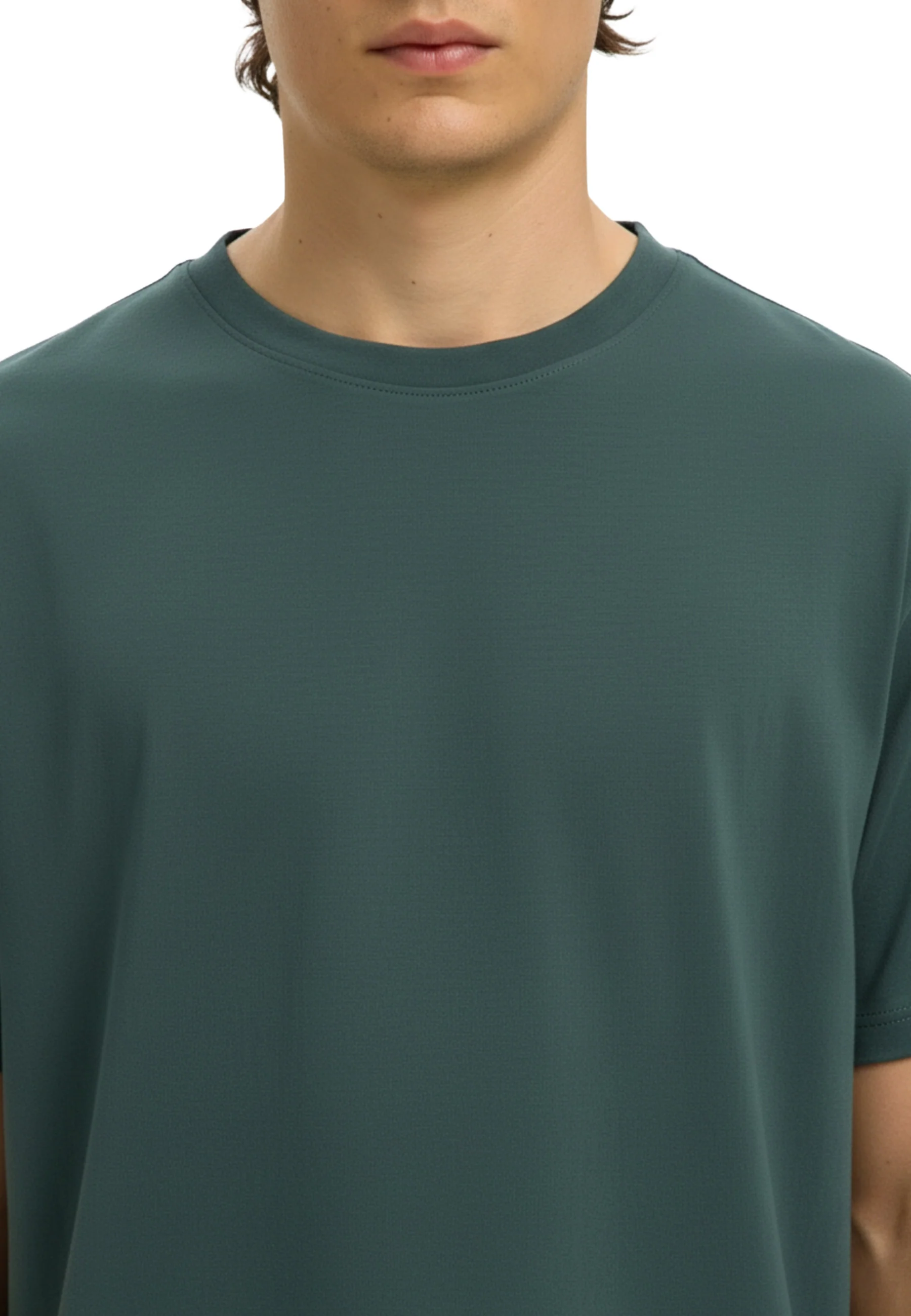 Selected Homme Black Slmatlas Ss O-neck T-shirt Uomo | 16100145 - Image 4