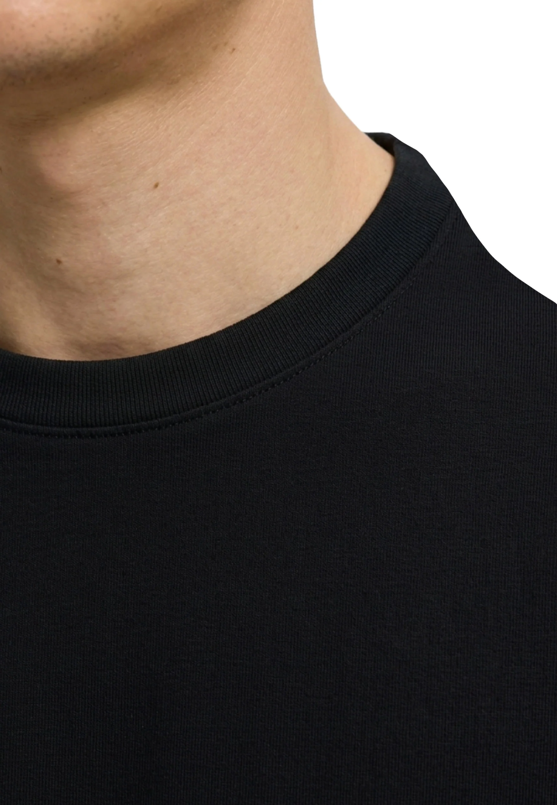 Selected Homme Black Slmatlas Ss O-neck T-shirt Uomo | 16100145 - Image 8
